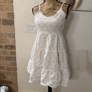White Polka Dot Summer Dress